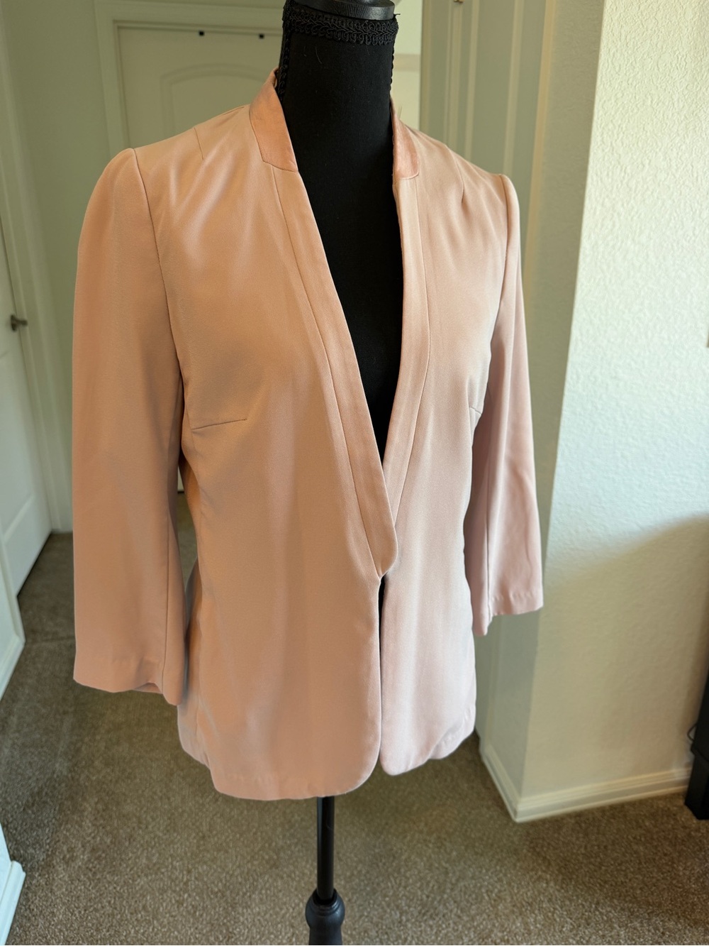🪩 3/$10 Dusty Rose Open-Front Blazer Jacket